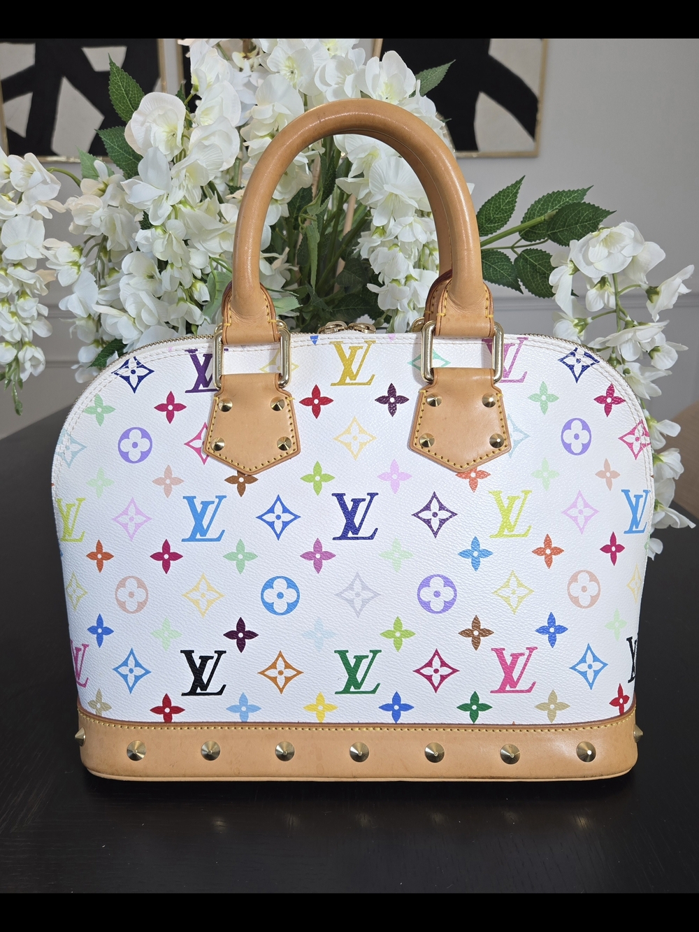 Louis Vuitton White Multicolor Monogram Alma PM Murakami